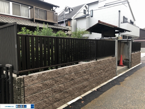 【自然災害対策】 フェンス取付け工事！！！(大阪府 八尾市 K様邸)